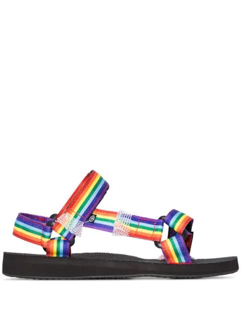 rainbow strap sandals