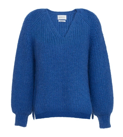 Eleven Six Tess Alpaca-blend High/low Jumper In Azul Blue