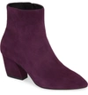 Botkier Women's Sasha Almond Toe Suede Mid Heel Booties In Winter Purple Suede