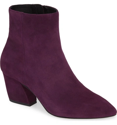 Botkier Women's Sasha Almond Toe Suede Mid Heel Booties In Winter Purple Suede