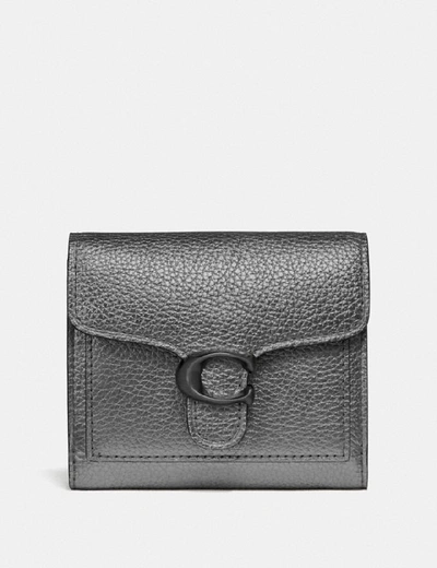 Coach Tabby Small Wallet In Grey In Brass/platinum
