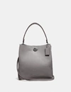 Coach Charlie Beuteltasche In Gunmetal/heather Grey