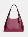 Coach Hadley Hobo In Colorblock - Women's In Gunmetal/dusty Pink Multi