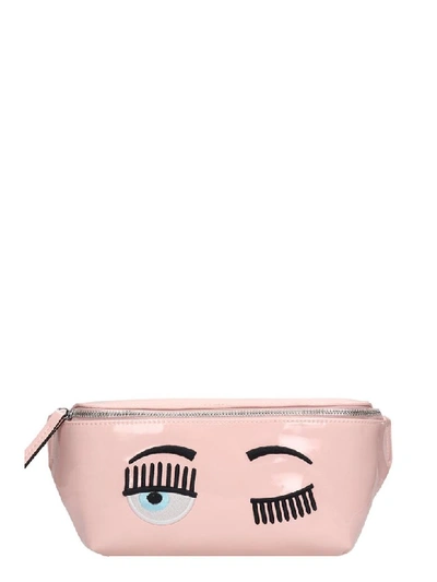 Chiara Ferragni Waist Bag In Rose-pink Patent Leather