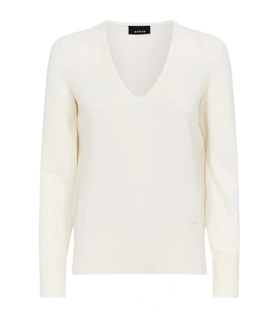 Akris Cashmere V-neck Sweater In Jasmine