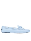 Tod's Laccetto Gommini Driving Loafer In Sky Blue