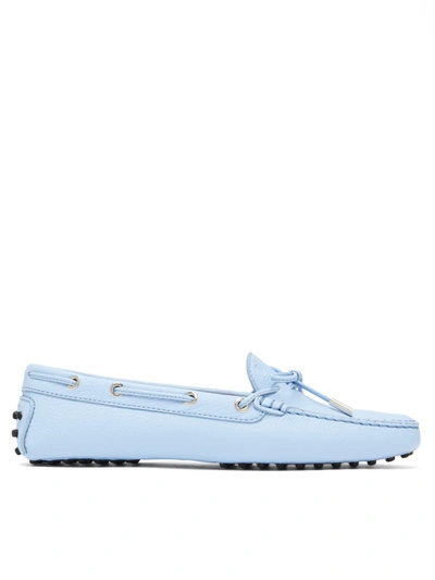 Tod's Laccetto Gommini Driving Loafer In Placid Blue