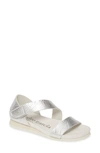 Pedro Garcia Jedda Strappy Wedge Sandal In Silver