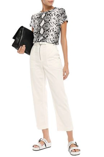 Rag & Bone Field Cropped High-rise Straight-leg Jeans In Worn In Vintage White