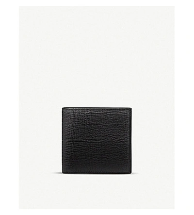 Smythson Burlington 8 Card Leather Wallet In Black