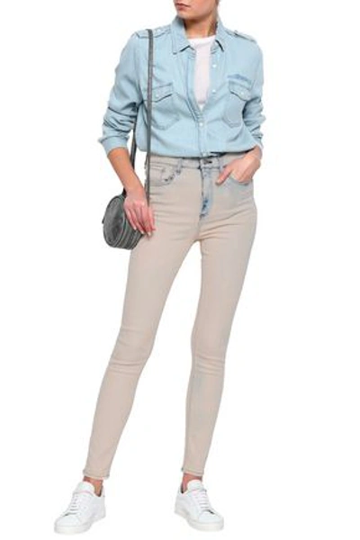 Rag & Bone The Skinny Bleached High-rise Skinny Jeans In Blush