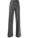 Chinti & Parker Wide-leg High-rise Cashmere Trousers In Grey