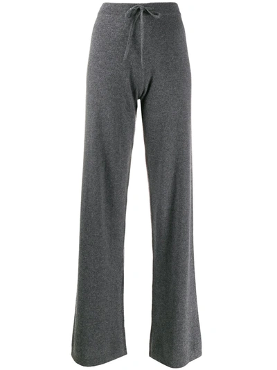 Chinti & Parker Wide-leg High-rise Cashmere Trousers In Grey