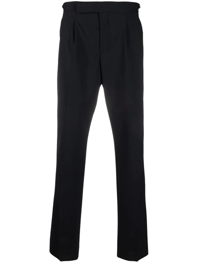 Lardini Corduroy Straight Fit Trousers In Dark Blue