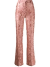 Ann Demeulemeester Brocade Embroidery Trousers In Pink