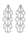 Kenneth Jay Lane Women's Gunmetal-plated & Crystal Lace Clip-on Drop Earrings In Black