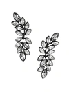 Kenneth Jay Lane Women's Black Enamel & Crystal Leaf Drop Earrings