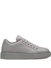 Prada Platform Low-top Sneakers In Grey