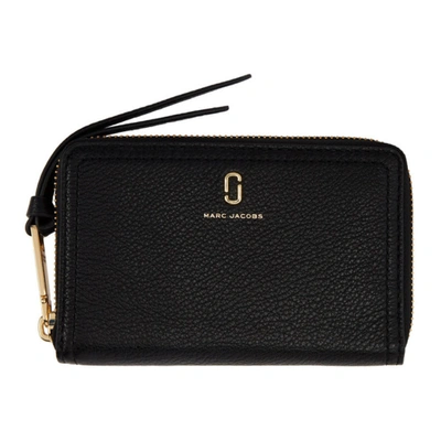 Marc Jacobs The Softshot Small Continental Wallet In Black/gold