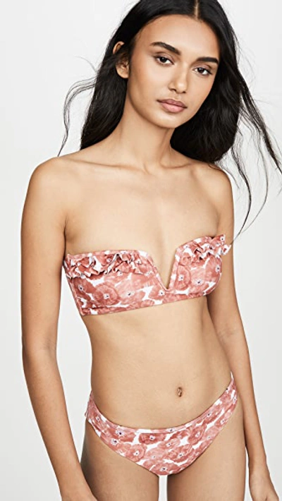 Juillet Rosie Bikini Top In Poppy Rust