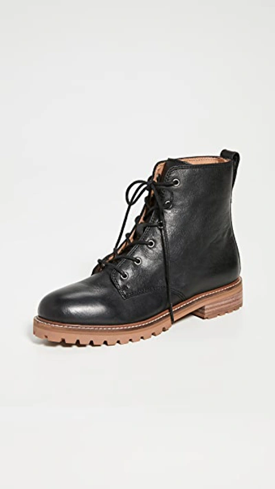 Madewell Clair Lace-up Boot In Black