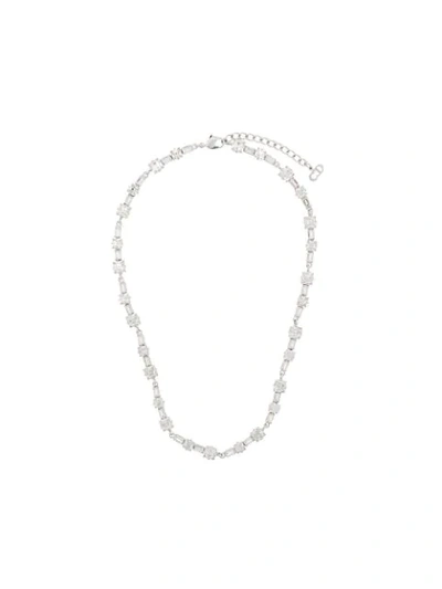 Pre-owned Dior 1997 Archive Short Necklace In Silver