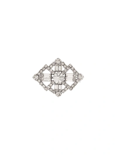 Pre-owned Dior 1992 Archive Square-shaped Brooch In Silver