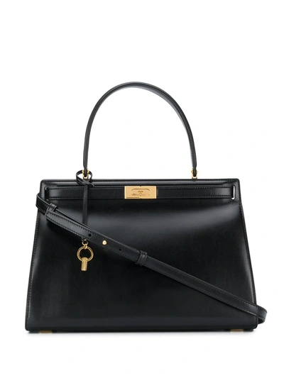 Tory Burch Lee Radziwill Top Handle Tote Bag In Black