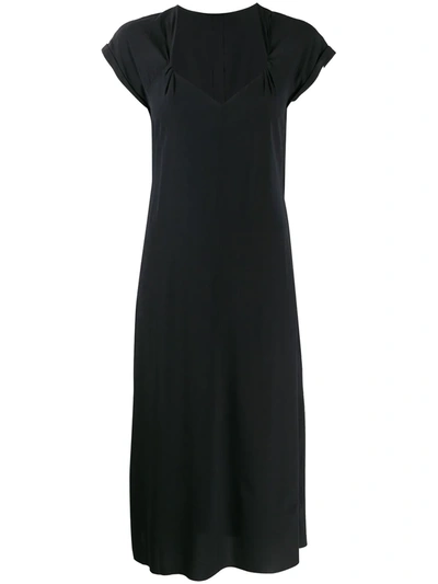 Rag & Bone Sweetheart Neck Midi Dress In Black