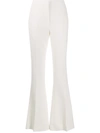 Alexander Mcqueen Flared Tailored Trousers In White