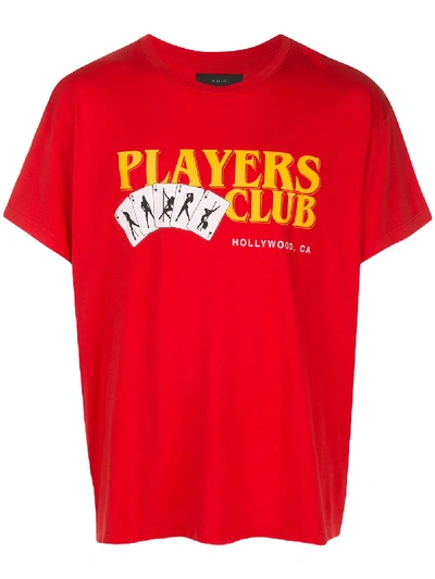 Amiri Players Club T-shirt Red