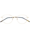 Saint Laurent Sl313 Soft-round Frame Glasses In Gold