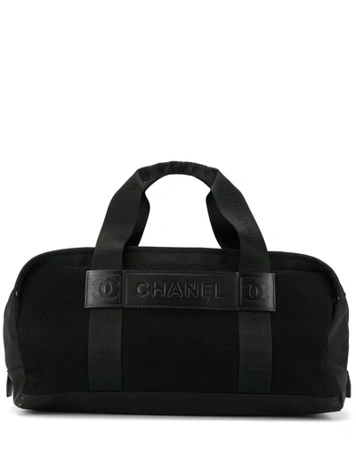 Pre-owned Chanel 2004 Sports Line Boston Holdall In Black