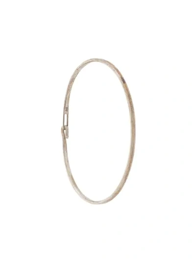 Werkstatt:münchen Plain Hook Bracelet In Silver
