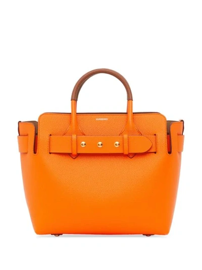 Burberry The Small Leather Triple Stud Belt Bag In Orange