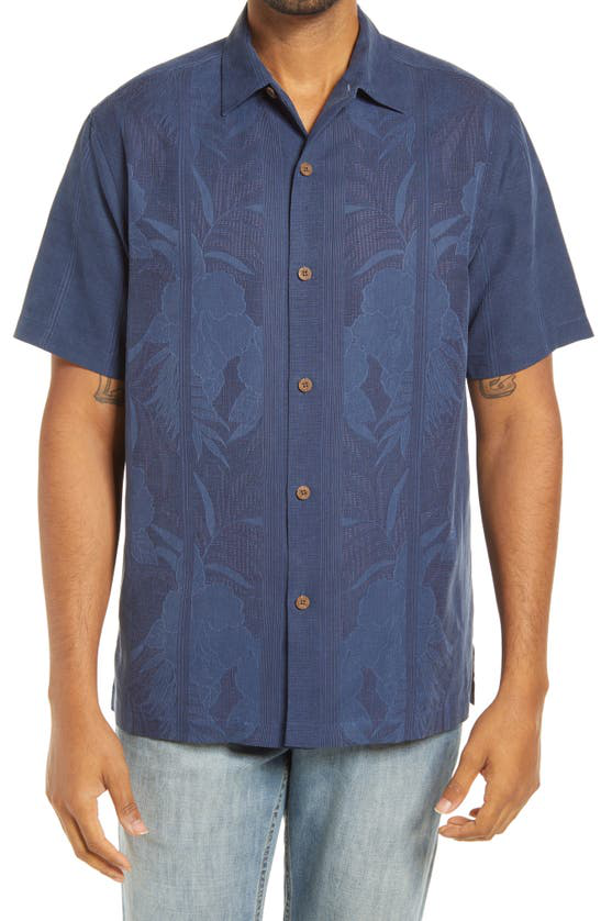 Tommy Bahama Tahitian Silk Regular Fit Short-sleeve Shirt In Navy ...