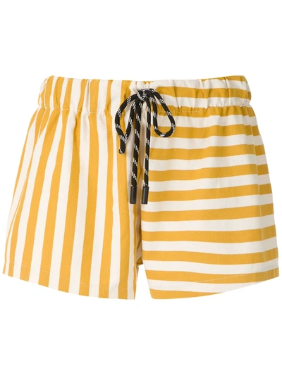 Osklen Summer Stripe Shorts In Yellow