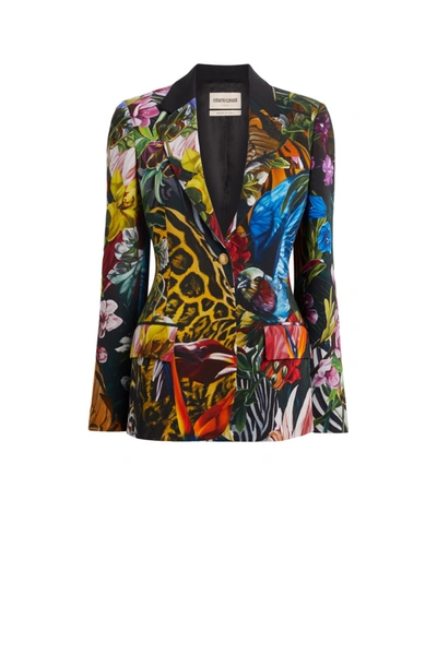 Roberto Cavalli Paradise Found Print Jacket In Multicolour