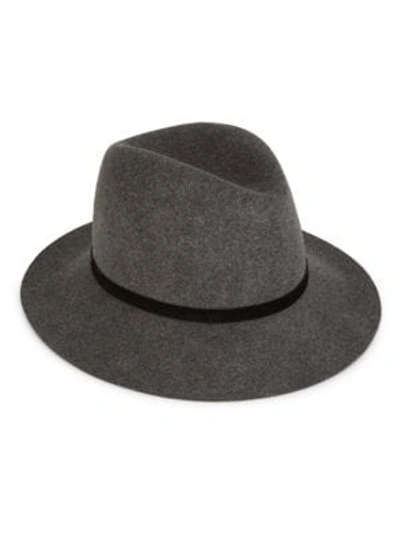 Rag & Bone Floppy Brim Wool Fedora Hat In Charcoal