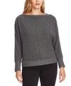 Vince Camuto Snap Trim Dolman Sleeve Sweater In Medium Heather Grey