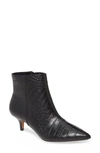 Kensie Damiana Bootie In Black Croco Leather