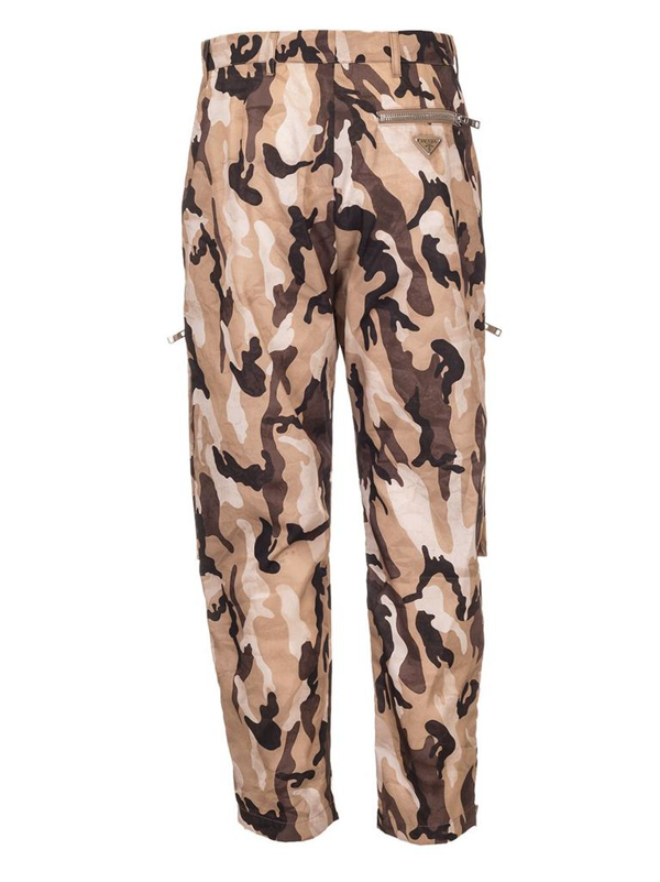 Prada Women's Beige Polyamide Pants | ModeSens