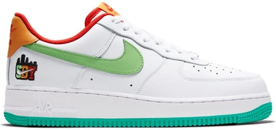Pre owned Nike Air Force 1 Low Shibuya White In White green orange