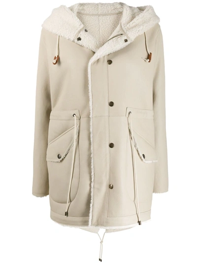 Mr & Mrs Italy Drawstring-fastening Hooded Jacket In White
