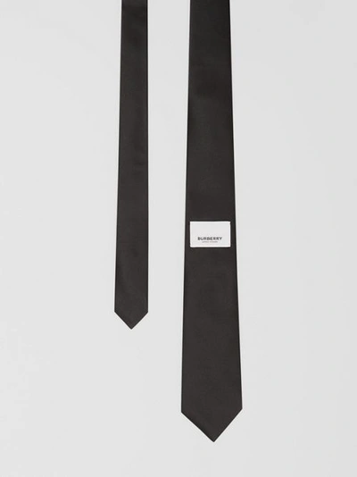 Burberry Classic Cut Logo Appliqué Silk Satin Tie In Black