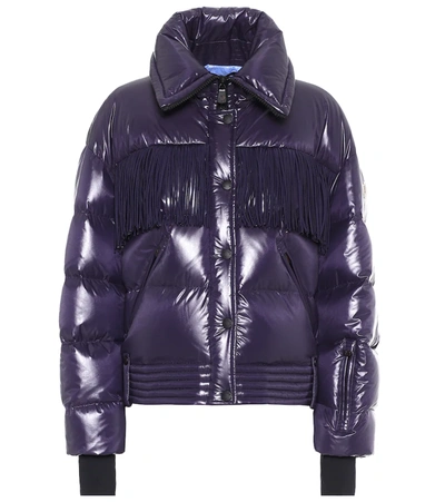 Moncler Genius 3 Moncler Grenoble Pouri Fringed Quilted Down Ski Jacket In Navy
