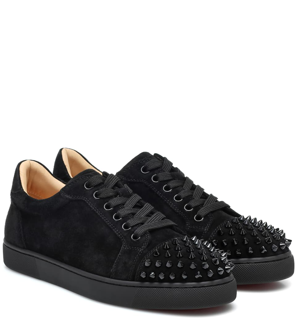 low top suede louboutin