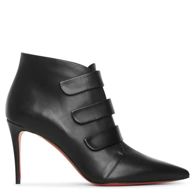 Christian Louboutin Triniboot 85 Calf Ankle Boots In Black
