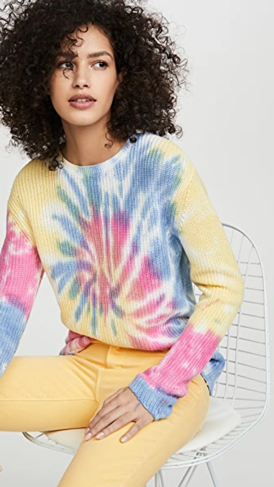 Generation Love Tyrell Tie-dye Puff-sleeve Sweater In Rainbow
