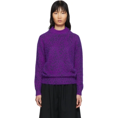Tricot Comme Des Garcons Purple Mink Finish Sweater In 2 Purple